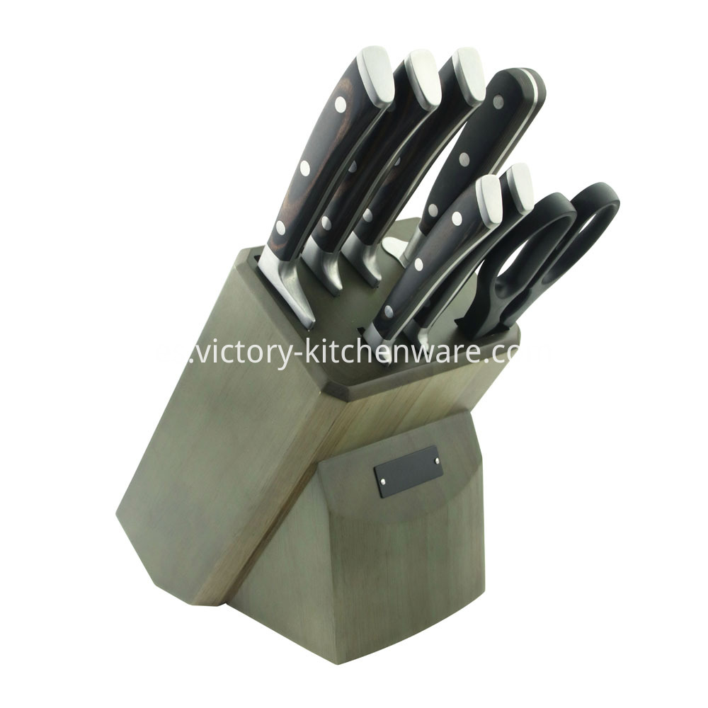 Cuchillo de cocina con soporte de bloque Kitchen Knife with Block Holder
